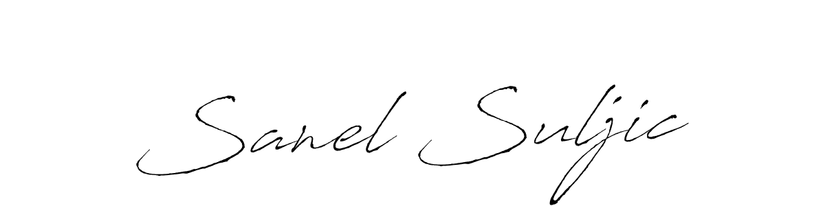 Create a beautiful signature design for name Sanel Suljic. With this signature (Antro_Vectra) fonts, you can make a handwritten signature for free. Sanel Suljic signature style 6 images and pictures png