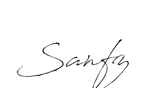 Also You can easily find your signature by using the search form. We will create Sanfz name handwritten signature images for you free of cost using Antro_Vectra sign style. Sanfz signature style 6 images and pictures png