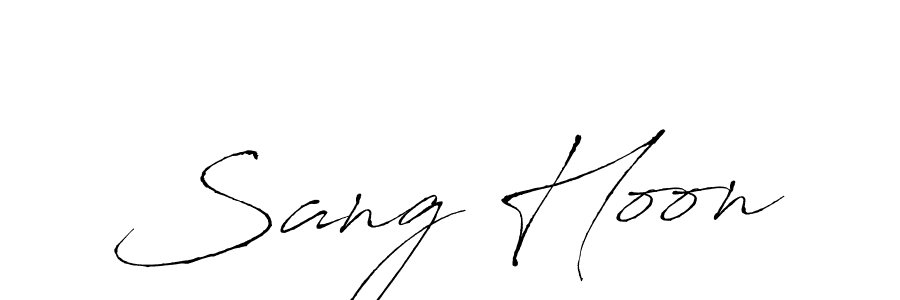 How to make Sang Hoon signature? Antro_Vectra is a professional autograph style. Create handwritten signature for Sang Hoon name. Sang Hoon signature style 6 images and pictures png