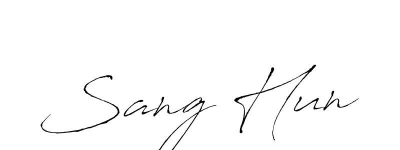 if you are searching for the best signature style for your name Sang Hun. so please give up your signature search. here we have designed multiple signature styles  using Antro_Vectra. Sang Hun signature style 6 images and pictures png