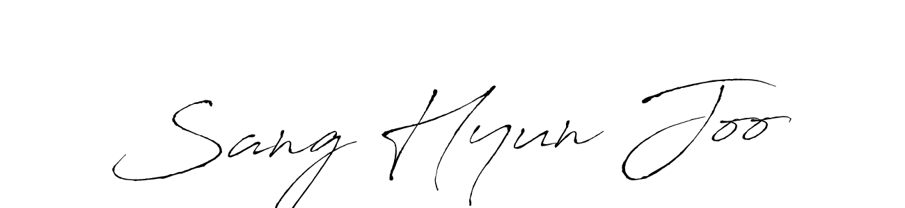 Use a signature maker to create a handwritten signature online. With this signature software, you can design (Antro_Vectra) your own signature for name Sang Hyun Joo. Sang Hyun Joo signature style 6 images and pictures png