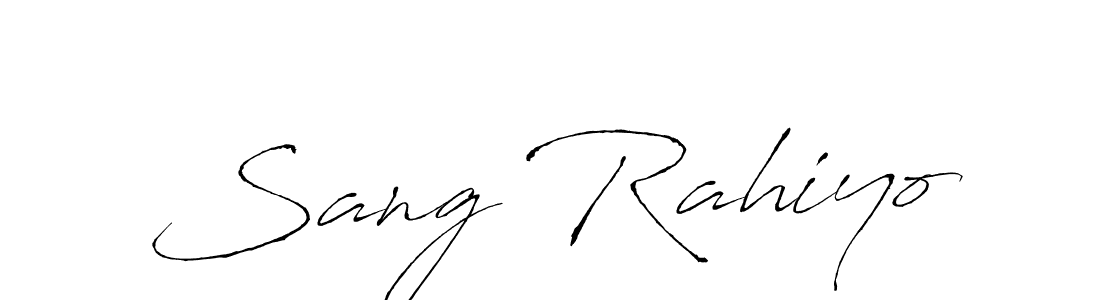 Similarly Antro_Vectra is the best handwritten signature design. Signature creator online .You can use it as an online autograph creator for name Sang Rahiyo. Sang Rahiyo signature style 6 images and pictures png
