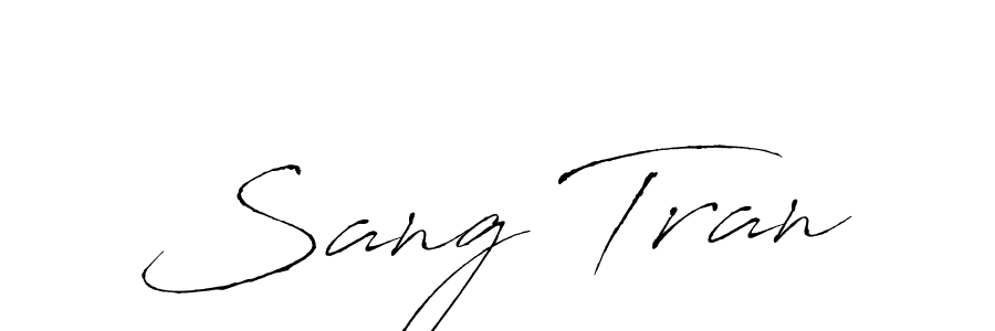 Make a beautiful signature design for name Sang Tran. With this signature (Antro_Vectra) style, you can create a handwritten signature for free. Sang Tran signature style 6 images and pictures png