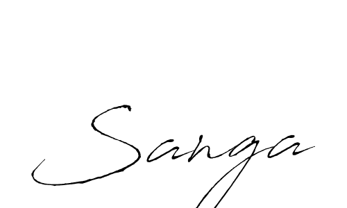 Use a signature maker to create a handwritten signature online. With this signature software, you can design (Antro_Vectra) your own signature for name Sanga. Sanga signature style 6 images and pictures png