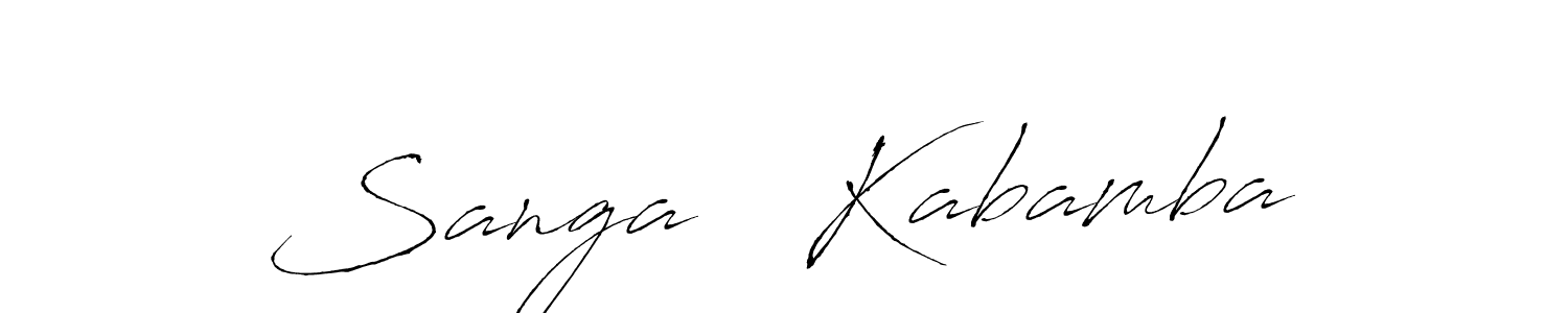 Create a beautiful signature design for name Sanga   Kabamba. With this signature (Antro_Vectra) fonts, you can make a handwritten signature for free. Sanga   Kabamba signature style 6 images and pictures png