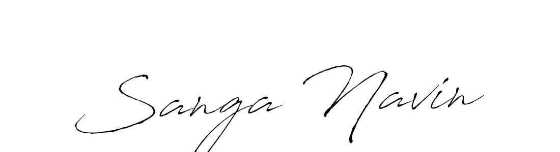 You should practise on your own different ways (Antro_Vectra) to write your name (Sanga Navin) in signature. don't let someone else do it for you. Sanga Navin signature style 6 images and pictures png