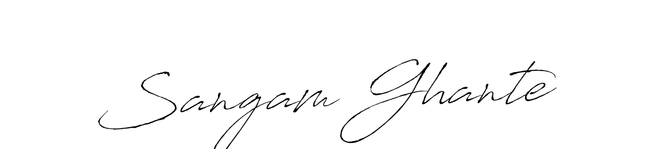 Design your own signature with our free online signature maker. With this signature software, you can create a handwritten (Antro_Vectra) signature for name Sangam Ghante. Sangam Ghante signature style 6 images and pictures png