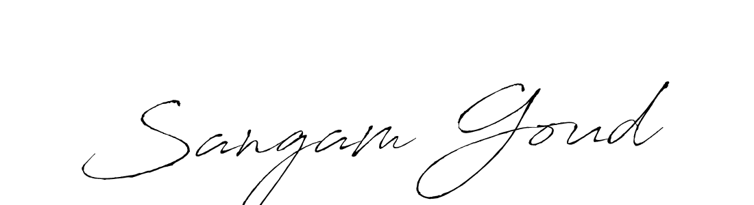 Sangam Goud stylish signature style. Best Handwritten Sign (Antro_Vectra) for my name. Handwritten Signature Collection Ideas for my name Sangam Goud. Sangam Goud signature style 6 images and pictures png