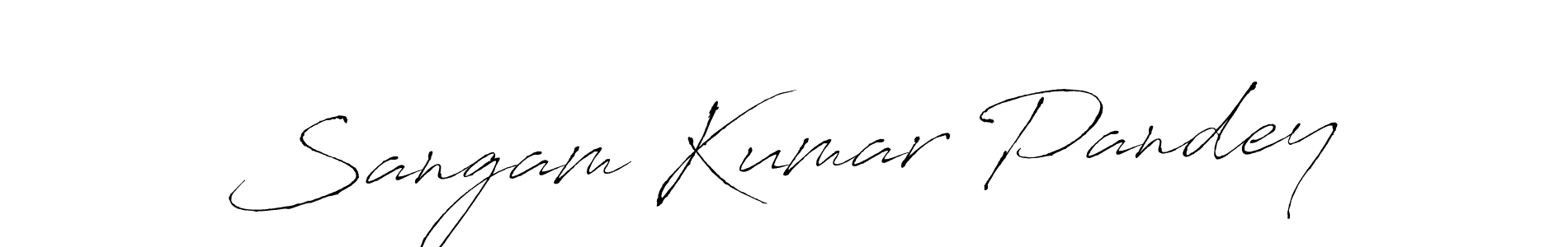 The best way (Antro_Vectra) to make a short signature is to pick only two or three words in your name. The name Sangam Kumar Pandey include a total of six letters. For converting this name. Sangam Kumar Pandey signature style 6 images and pictures png