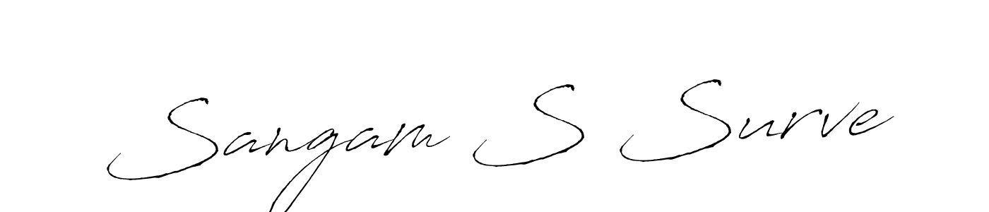 Sangam S Surve stylish signature style. Best Handwritten Sign (Antro_Vectra) for my name. Handwritten Signature Collection Ideas for my name Sangam S Surve. Sangam S Surve signature style 6 images and pictures png