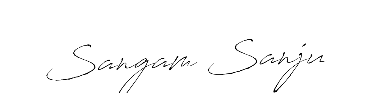 Design your own signature with our free online signature maker. With this signature software, you can create a handwritten (Antro_Vectra) signature for name Sangam Sanju. Sangam Sanju signature style 6 images and pictures png