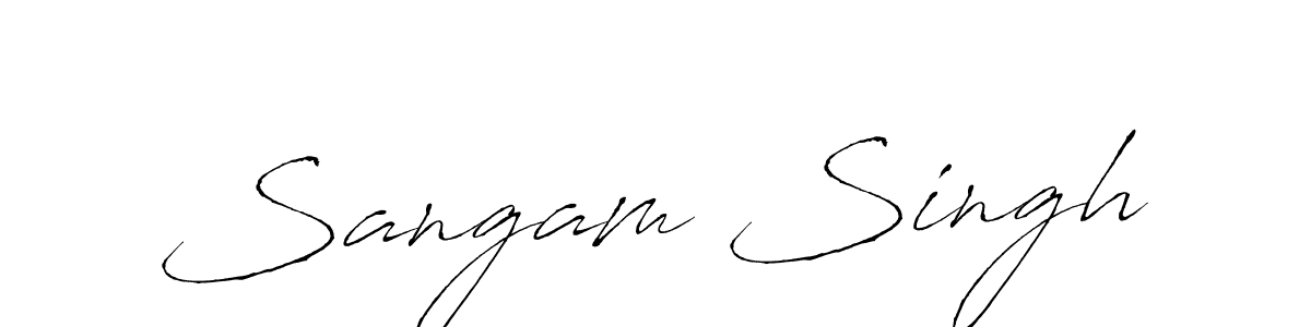 How to make Sangam Singh signature? Antro_Vectra is a professional autograph style. Create handwritten signature for Sangam Singh name. Sangam Singh signature style 6 images and pictures png