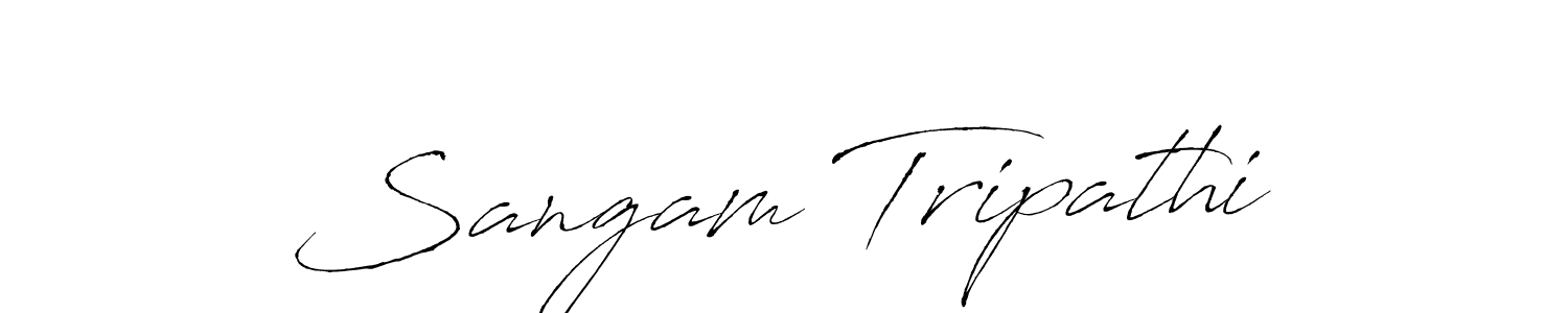 Create a beautiful signature design for name Sangam Tripathi. With this signature (Antro_Vectra) fonts, you can make a handwritten signature for free. Sangam Tripathi signature style 6 images and pictures png