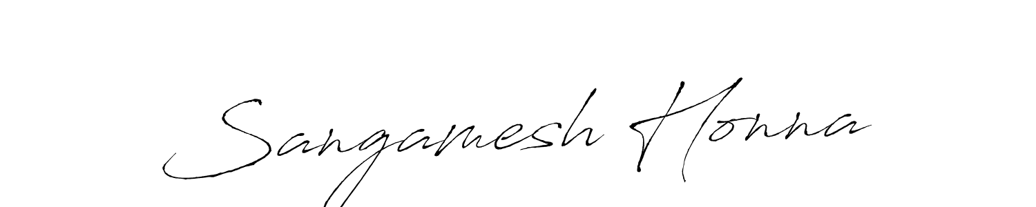 The best way (Antro_Vectra) to make a short signature is to pick only two or three words in your name. The name Sangamesh Honna include a total of six letters. For converting this name. Sangamesh Honna signature style 6 images and pictures png