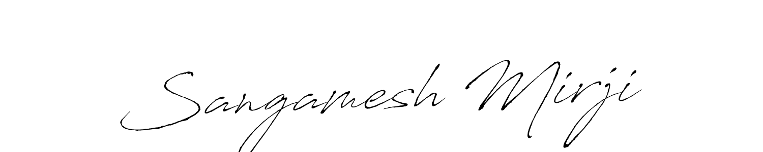 Antro_Vectra is a professional signature style that is perfect for those who want to add a touch of class to their signature. It is also a great choice for those who want to make their signature more unique. Get Sangamesh Mirji name to fancy signature for free. Sangamesh Mirji signature style 6 images and pictures png