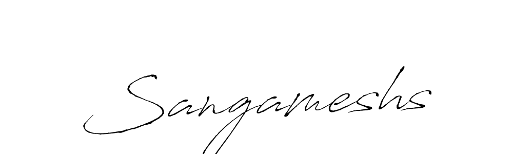 Sangameshs stylish signature style. Best Handwritten Sign (Antro_Vectra) for my name. Handwritten Signature Collection Ideas for my name Sangameshs. Sangameshs signature style 6 images and pictures png