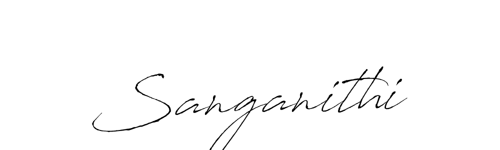 Use a signature maker to create a handwritten signature online. With this signature software, you can design (Antro_Vectra) your own signature for name Sanganithi. Sanganithi signature style 6 images and pictures png