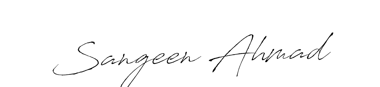 Design your own signature with our free online signature maker. With this signature software, you can create a handwritten (Antro_Vectra) signature for name Sangeen Ahmad. Sangeen Ahmad signature style 6 images and pictures png