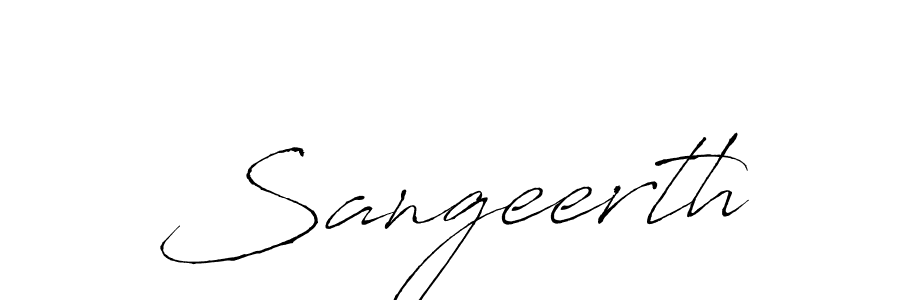 Use a signature maker to create a handwritten signature online. With this signature software, you can design (Antro_Vectra) your own signature for name Sangeerth. Sangeerth signature style 6 images and pictures png