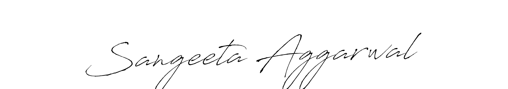 Make a beautiful signature design for name Sangeeta Aggarwal. With this signature (Antro_Vectra) style, you can create a handwritten signature for free. Sangeeta Aggarwal signature style 6 images and pictures png