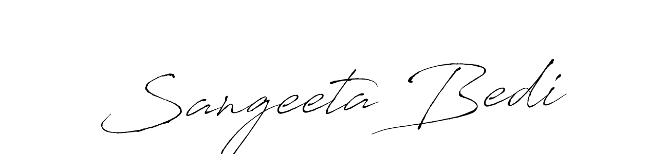It looks lik you need a new signature style for name Sangeeta Bedi. Design unique handwritten (Antro_Vectra) signature with our free signature maker in just a few clicks. Sangeeta Bedi signature style 6 images and pictures png