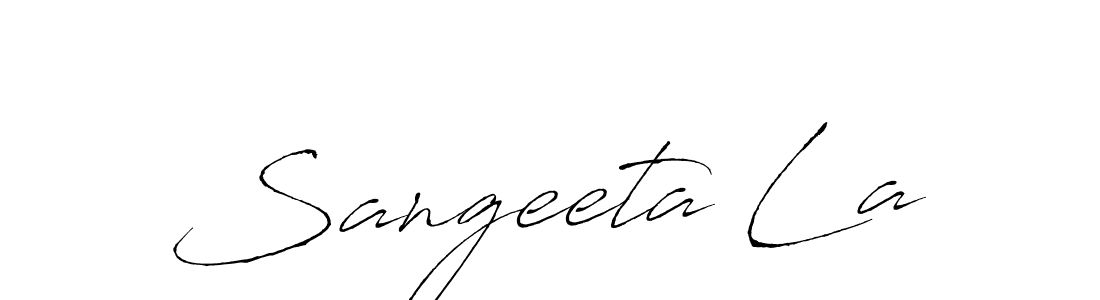 How to make Sangeeta La signature? Antro_Vectra is a professional autograph style. Create handwritten signature for Sangeeta La name. Sangeeta La signature style 6 images and pictures png