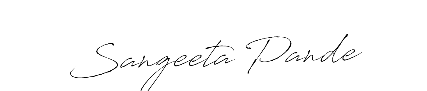 How to make Sangeeta Pande name signature. Use Antro_Vectra style for creating short signs online. This is the latest handwritten sign. Sangeeta Pande signature style 6 images and pictures png