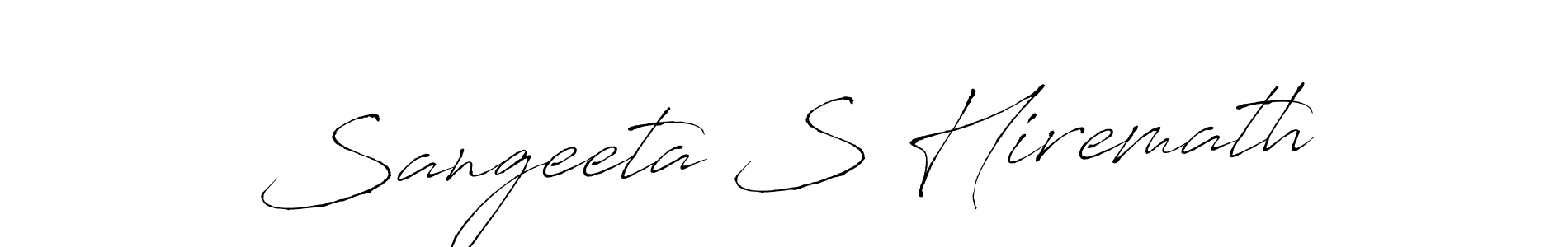 Design your own signature with our free online signature maker. With this signature software, you can create a handwritten (Antro_Vectra) signature for name Sangeeta S Hiremath. Sangeeta S Hiremath signature style 6 images and pictures png
