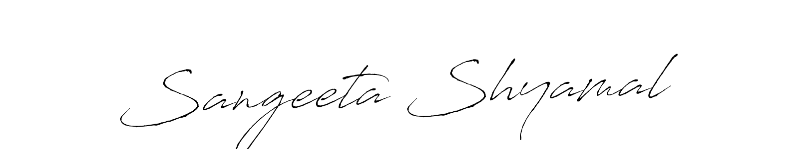 Use a signature maker to create a handwritten signature online. With this signature software, you can design (Antro_Vectra) your own signature for name Sangeeta Shyamal. Sangeeta Shyamal signature style 6 images and pictures png
