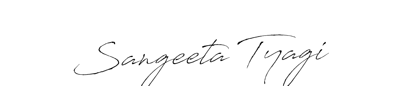 How to make Sangeeta Tyagi signature? Antro_Vectra is a professional autograph style. Create handwritten signature for Sangeeta Tyagi name. Sangeeta Tyagi signature style 6 images and pictures png
