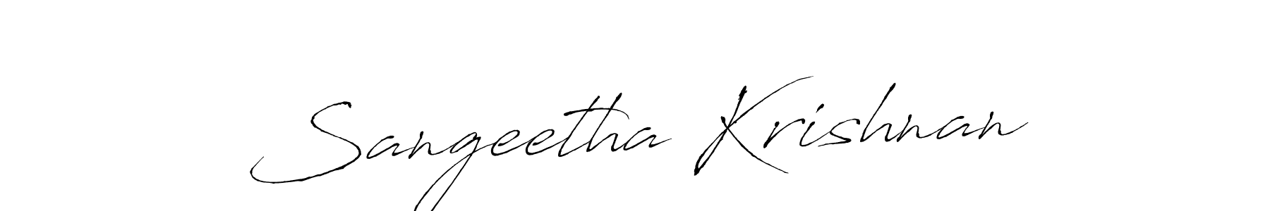 It looks lik you need a new signature style for name Sangeetha Krishnan. Design unique handwritten (Antro_Vectra) signature with our free signature maker in just a few clicks. Sangeetha Krishnan signature style 6 images and pictures png