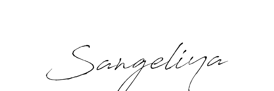 Use a signature maker to create a handwritten signature online. With this signature software, you can design (Antro_Vectra) your own signature for name Sangeliya. Sangeliya signature style 6 images and pictures png