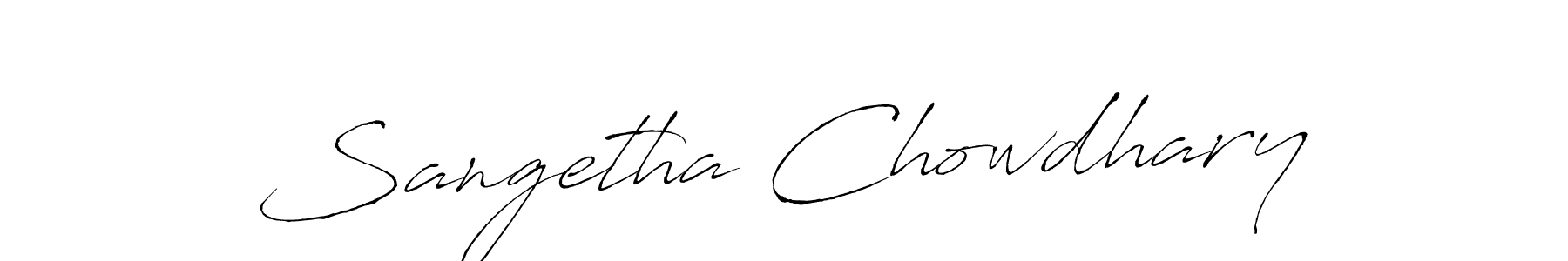 Design your own signature with our free online signature maker. With this signature software, you can create a handwritten (Antro_Vectra) signature for name Sangetha Chowdhary. Sangetha Chowdhary signature style 6 images and pictures png