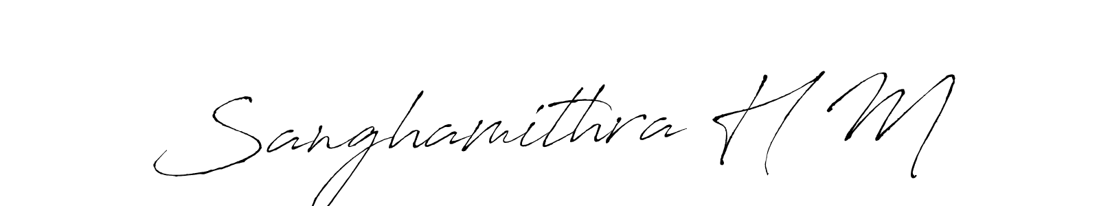 Here are the top 10 professional signature styles for the name Sanghamithra H M. These are the best autograph styles you can use for your name. Sanghamithra H M signature style 6 images and pictures png