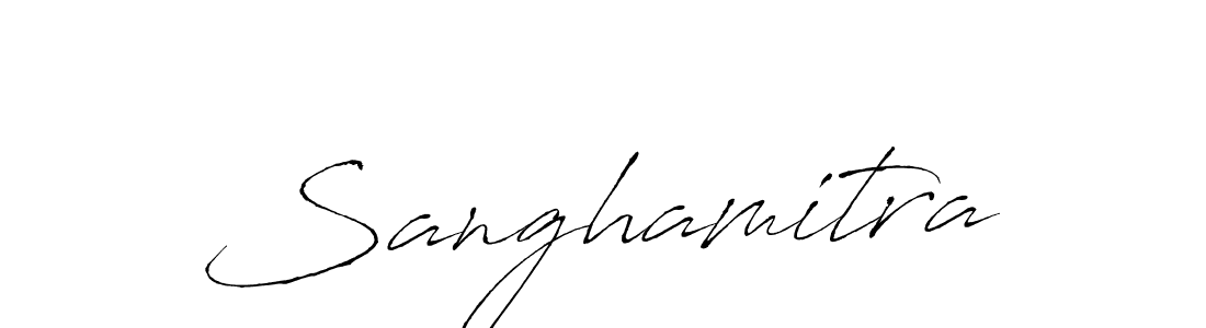The best way (Antro_Vectra) to make a short signature is to pick only two or three words in your name. The name Sanghamitra include a total of six letters. For converting this name. Sanghamitra signature style 6 images and pictures png