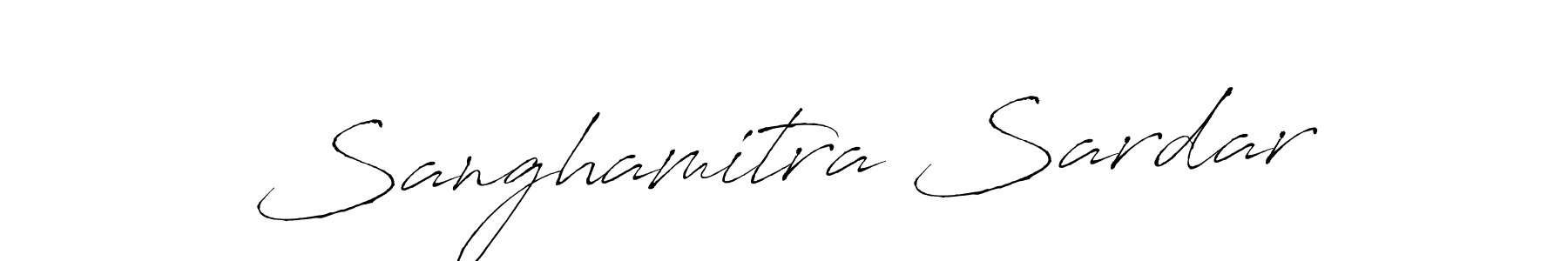 How to make Sanghamitra Sardar signature? Antro_Vectra is a professional autograph style. Create handwritten signature for Sanghamitra Sardar name. Sanghamitra Sardar signature style 6 images and pictures png