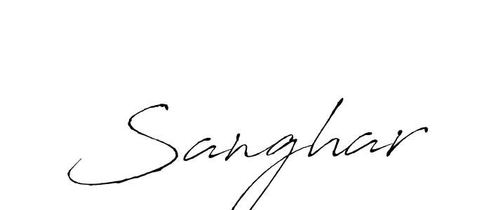 How to make Sanghar signature? Antro_Vectra is a professional autograph style. Create handwritten signature for Sanghar name. Sanghar signature style 6 images and pictures png