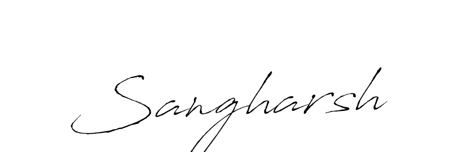 Make a beautiful signature design for name Sangharsh. With this signature (Antro_Vectra) style, you can create a handwritten signature for free. Sangharsh signature style 6 images and pictures png