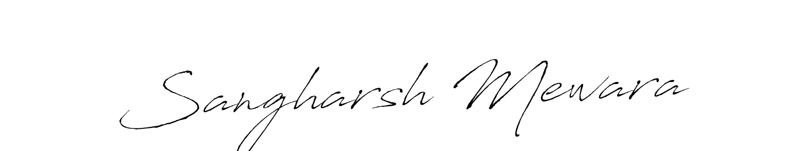 Antro_Vectra is a professional signature style that is perfect for those who want to add a touch of class to their signature. It is also a great choice for those who want to make their signature more unique. Get Sangharsh Mewara name to fancy signature for free. Sangharsh Mewara signature style 6 images and pictures png