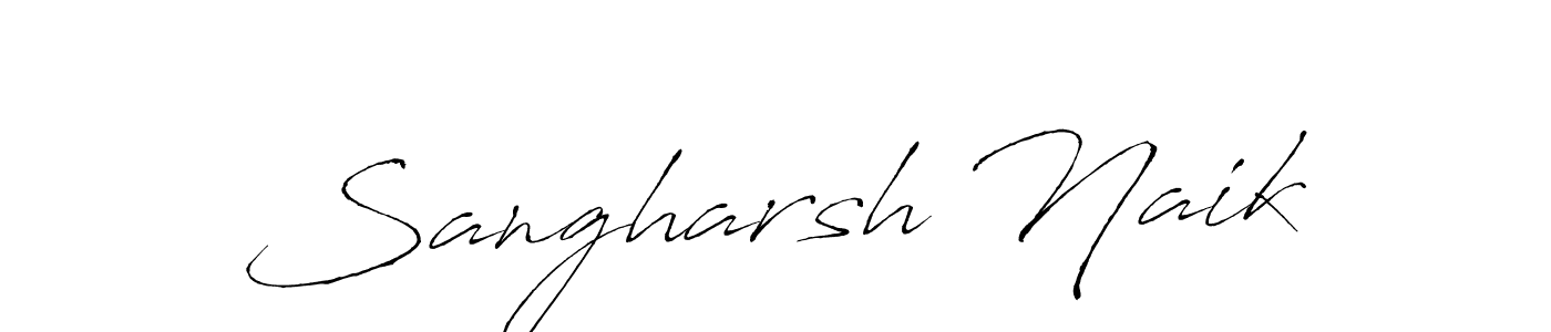 This is the best signature style for the Sangharsh Naik name. Also you like these signature font (Antro_Vectra). Mix name signature. Sangharsh Naik signature style 6 images and pictures png