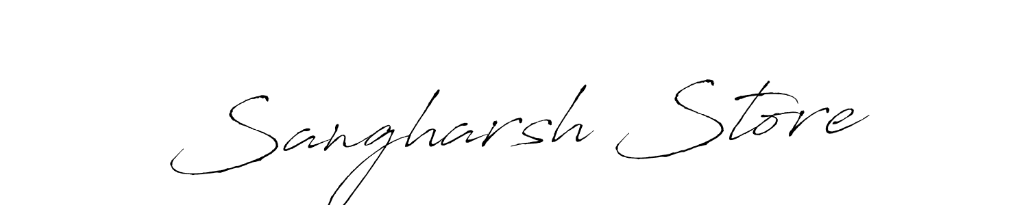 See photos of Sangharsh Store official signature by Spectra . Check more albums & portfolios. Read reviews & check more about Antro_Vectra font. Sangharsh Store signature style 6 images and pictures png