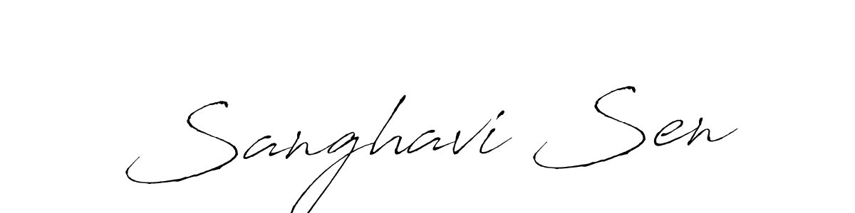 Design your own signature with our free online signature maker. With this signature software, you can create a handwritten (Antro_Vectra) signature for name Sanghavi Sen. Sanghavi Sen signature style 6 images and pictures png