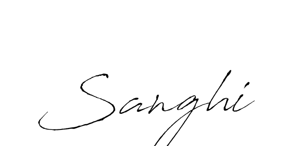 How to make Sanghi signature? Antro_Vectra is a professional autograph style. Create handwritten signature for Sanghi name. Sanghi signature style 6 images and pictures png