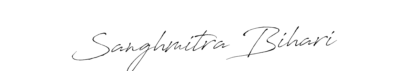 Similarly Antro_Vectra is the best handwritten signature design. Signature creator online .You can use it as an online autograph creator for name Sanghmitra Bihari. Sanghmitra Bihari signature style 6 images and pictures png