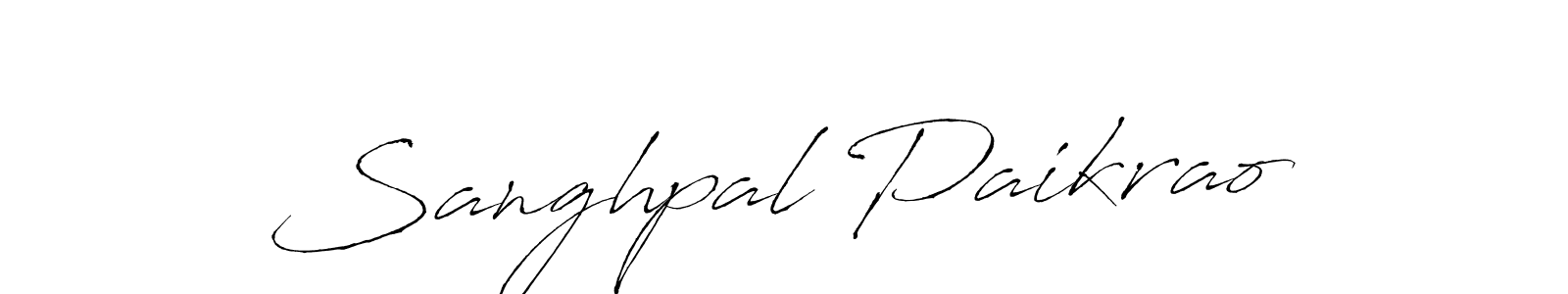 Design your own signature with our free online signature maker. With this signature software, you can create a handwritten (Antro_Vectra) signature for name Sanghpal Paikrao. Sanghpal Paikrao signature style 6 images and pictures png