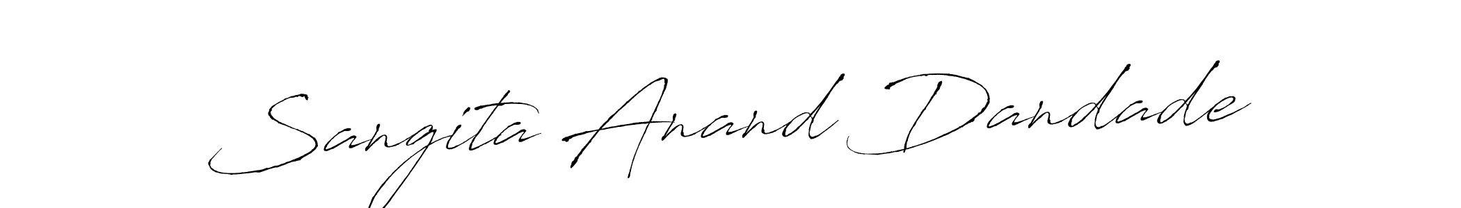 How to make Sangita Anand Dandade name signature. Use Antro_Vectra style for creating short signs online. This is the latest handwritten sign. Sangita Anand Dandade signature style 6 images and pictures png