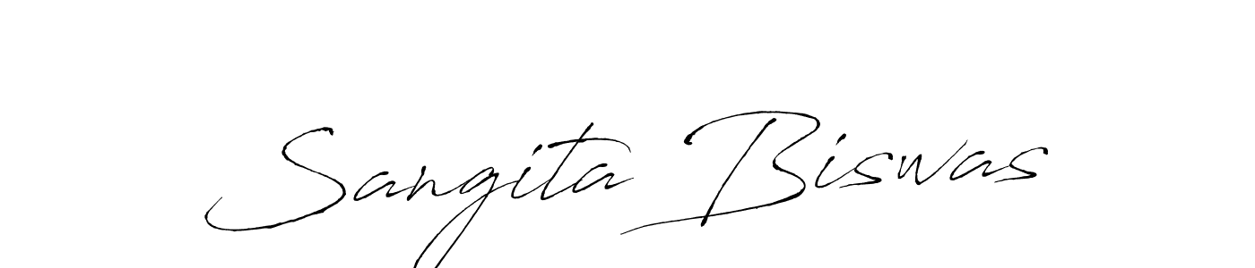 Make a beautiful signature design for name Sangita Biswas. With this signature (Antro_Vectra) style, you can create a handwritten signature for free. Sangita Biswas signature style 6 images and pictures png