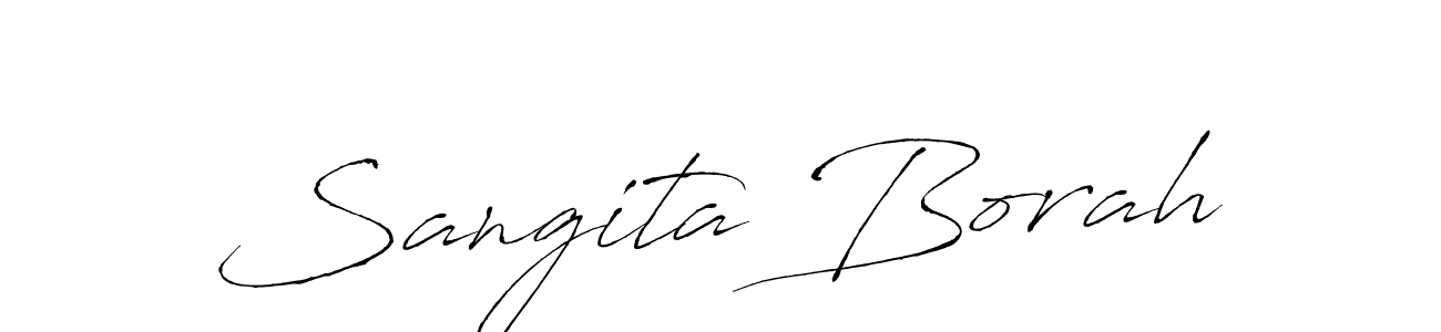 How to make Sangita Borah signature? Antro_Vectra is a professional autograph style. Create handwritten signature for Sangita Borah name. Sangita Borah signature style 6 images and pictures png