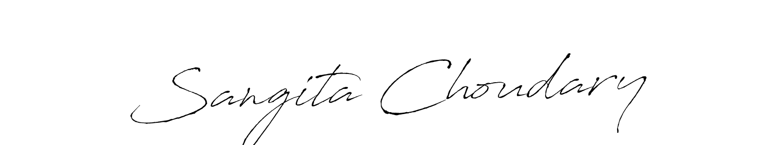 Sangita Choudary stylish signature style. Best Handwritten Sign (Antro_Vectra) for my name. Handwritten Signature Collection Ideas for my name Sangita Choudary. Sangita Choudary signature style 6 images and pictures png