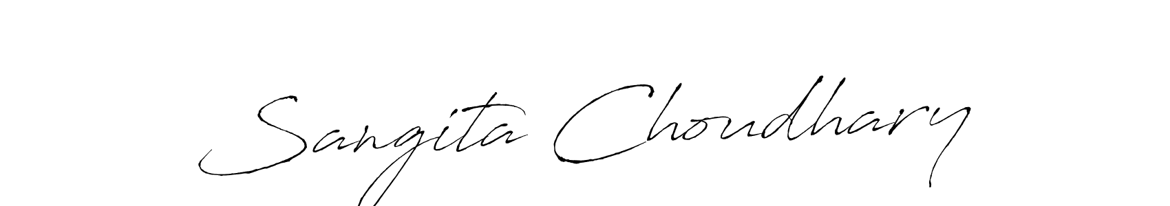 Create a beautiful signature design for name Sangita Choudhary. With this signature (Antro_Vectra) fonts, you can make a handwritten signature for free. Sangita Choudhary signature style 6 images and pictures png